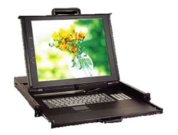 iStarUSA WL-21708 1U Rackmount 17 inch TFT LCD Keyboard Drawer with Built-in 8-port KVM