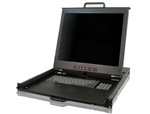 iStarUSA WL-21908 1U Rackmount 19 inch TFT LCD Keyboard Drawer with Built-in 8-port KVM