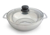 Sunpentown 3.5L Induction Ready Stainless Steel Pot with Glass Lid