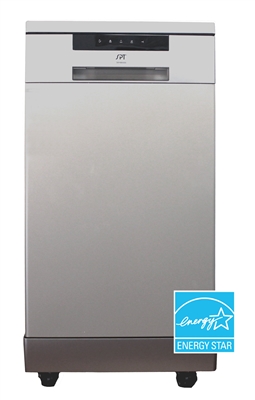 Sunpentown 18" Portable Dishwasher - Energy Star - Stainless Steel