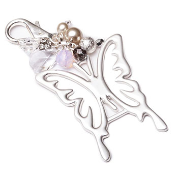 Mirajo jewelry Butterfly Keychain on white back ground