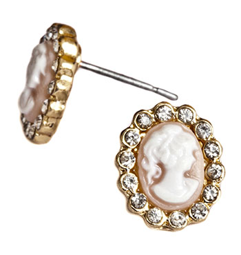 Cameo Stud Earring