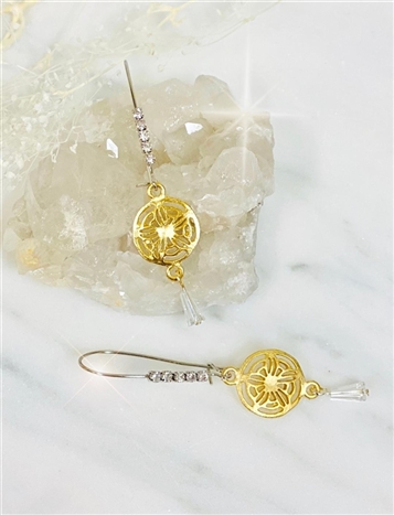 Eclipse Threader Earring on white background