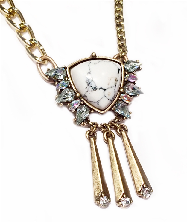 Gemma necklace on white background