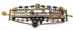 Goldie-Antique Blk Bracelet