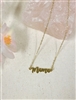 Three different Mirajo Jewelry necklaces including the mama necklace on white background