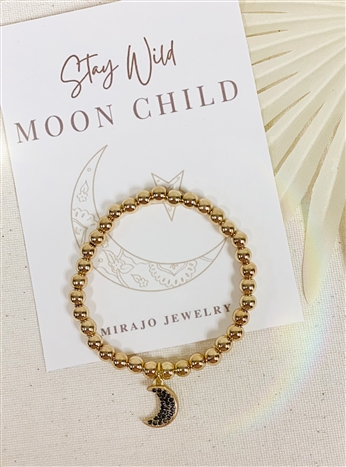 Moon Child bracelet on white background