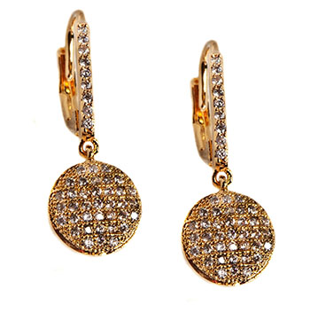 Pave Drop Earring