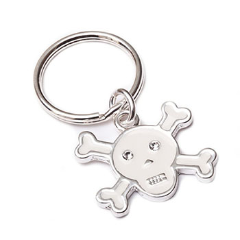 mirajo jewelry Skull Charm Key Chain on white background