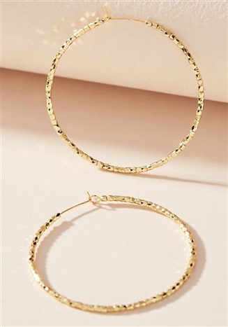 Studded Hoop earring on light background