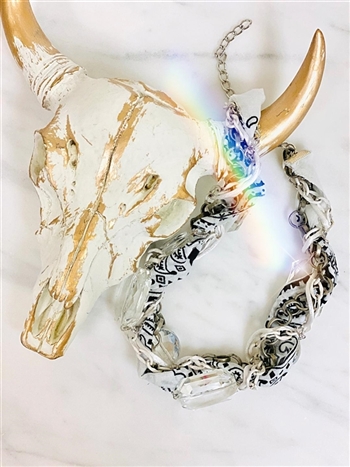 Twisted Bandana necklace on a white background