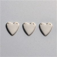 15mm x 15mm Sterling Silver Heart