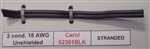 GENERAL CABLE 18/2 STRANDED UNSHIELDED BLACK PVC FT2 300V   60C 02301BLK CAROL BRAND SPT-1 LAMP CORD (76M = FULL ROLL)