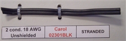 GENERAL CABLE 18/2 STRANDED UNSHIELDED BLACK PVC FT2 300V   60C 02301BLK CAROL BRAND SPT-1 LAMP CORD (76M = FULL ROLL)