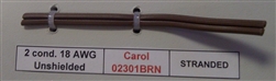 GENERAL CABLE 18/2 STRANDED UNSHIELDED BROWN PVC FT2 300V   60C 02301BRN CAROL BRAND SPT-1 LAMP CORD (76M = FULL ROLL)