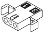 MOLEX .062" 3 PIN INLINE CONNECTOR HOUSING RECEPTACLE       03-06-1032P