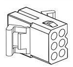 MOLEX .062" 6 PIN INLINE CONNECTOR HOUSING RECEPTACLE       03-06-1062P