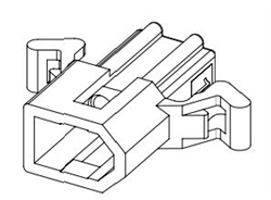 MOLEX 03-06-2024P .062" 2 PIN PANEL MOUNT PLUG CONNECTOR    HOUSING