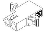 MOLEX 03-09-1022P .093" 2 PIN INLINE CONNECTOR HOUSING      RECEPTACLE