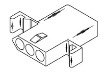 MOLEX 03-09-1032P .093" 3 PIN INLINE CONNECTOR HOUSING      RECEPTACLE