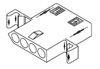 MOLEX .093" 4 PIN PANEL MOUNT CONNECTOR HOUSING RECEPTACLE  03-09-1041P