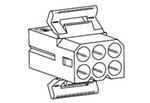 MOLEX .093" 6 PIN INLINE CONNECTOR HOUSING RECEPTACLE       03-09-1064P