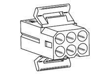 MOLEX .093" 6 PIN INLINE CONNECTOR HOUSING RECEPTACLE       03-09-1064P