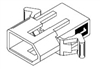 MOLEX 03-09-2022P .093" 2 PIN INLINE PLUG CONNECTOR HOUSING