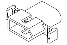 MOLEX .093" 4 PIN PANEL MOUNT PLUG CONNECTOR HOUSING        03-09-2041P