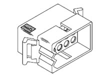 MOLEX .093" 15 PIN PANEL MOUNT PLUG CONNECTOR HOUSING       03-09-2159P