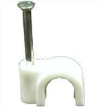 PICO 7603-C WHITE CABLE CLAMP CLIP (5MM) WITH NAIL, 100/PACK