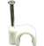 PICO 7604-C WHITE CABLE CLAMP CLIP (6MM) WITH NAIL, 100/PACK