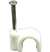 PICO 7606-C WHITE CABLE CLAMP CLIP (8MM) WITH NAIL, 100/PACK