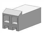 MOLEX 09-50-3021P KK .156" 2 PIN TERMINAL HOUSING WITH      LOCKING RAMP