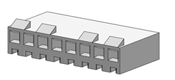 MOLEX KK .156" 8 PIN TERMINAL HOUSING WITH LOCKING RAMP     09-50-3081P