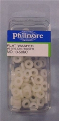 PHILMORE 10-506C #6 1/4" FLAT NYLON WASHER 100/PACK