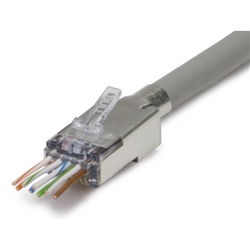 PLATINUM 105028 EZEX44 SHIELDED, EXTERNAL GROUND, CAT6      CONNECTOR, 100/PACK