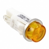 VCC 1050QC3 AMBER NEON 125V PANEL MOUNT INDICATOR LAMP, HI-HAT, .500" HOLE DIAMETER, TAB TERMINALS, 105VAC TO 125VAC