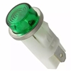 VCC 1052QC5 GREEN NEON 125V PANEL MOUNT INDICATOR LAMP, HI-HAT, .500" HOLE DIAMETER, TAB TERMINALS, 105VAC TO 125VAC