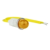 VCC 1090A3-12V AMBER INCANDESCENT 12V PANEL MOUNT INDICATOR LAMP, HI-DOME, .500" HOLE DIAMETER, WIRE LEADS