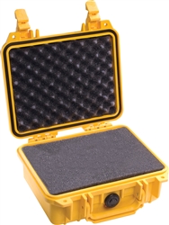 PELICAN CASE WITH FOAM YELLOW (MFR# 1200-000-240) 1200YEL   (ID 9.25"L X 7.12"W X 4.12"D) *SPECIAL ORDER*