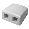 MODE 13-122-0 CAT5 DOUBLE SURFACE MOUNT BOX, FOR 13-111-0   OR 13-112-0 SERIES JACKS