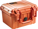 PELICAN CASE WITH FOAM ORANGE (MFR# 1300-000-150) 1300ORG   (ID 9.87"L X 7.00"W X 6.12"D) *SPECIAL ORDER*