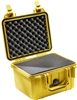 PELICAN CASE WITH FOAM YELLOW (MFR# 1300-000-240) 1300YEL   (ID 9.87"L X 7.00"W X 6.12"D)