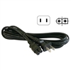 CIRCUIT TEST 138-205 2-WIRE AC LINE POWER CORD,             NEMA1-15P TO IEC320-C7 POLARIZED SOCKET, 6' BLACK