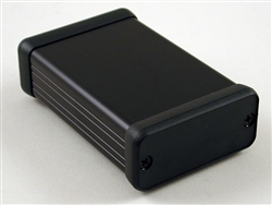 HAMMOND BLACK EXTRUDED ALUMINUM ENCLOSURE 1455C802BK        3.15" X 2.13" X 0.91" W/PLASTIC END PANELS *SPECIAL ORDER*