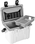 PELICAN 14Q-1-WHTGRY 14QT WHITE/GREY PERSONAL COOLER        (ID 12.75"L X 7.25"W X 8.75"H) *SPECIAL ORDER*