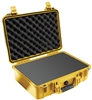 PELICAN CASE WITH FOAM YELLOW (MFR# 1500-000-240) 1500YEL   (ID 16.75"L X 11.18"W X 6.12"D)