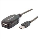 MANHATTAN 150248 HI-SPEED USB 2.0 ACTIVE EXTENSION CABLE,   A MALE / A FEMALE, 10 M (33 FT.)