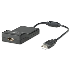 MANHATTAN 151061 USB 2.0 TO HDMI ADAPTER, CONVERTS USB 2.0  TO HDMI OUTPUT